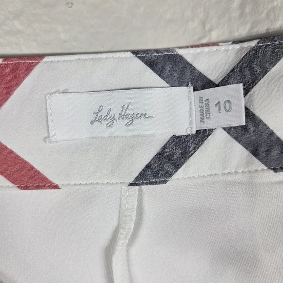 Lady Hagen Golf Skort Blue Plaid Size 10 Sides Pockets White And Red Strech - Picture 13 of 16